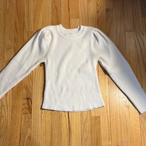 Z Supply Cream Ribbed Knit Sweater